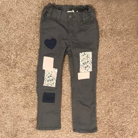 L.O.G.G. Skinny Patch Gray Pants Girls Size 2-3Y - Picture 1 of 1